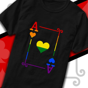 LGBTQ Pride Flag Playing Cards Ace Card Ace Hearts T-Shirt