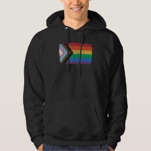 Lgbtq Pride Love Inclusivity - Progress Pride Flag Hoodie