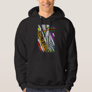 Lgbtq Pride Love Is Love Usa American Flag Pride M Hoodie