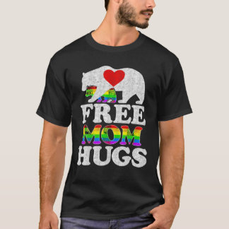 LGBTQ Pride Mama Bear Free Mum Hugs Pride T Shirt