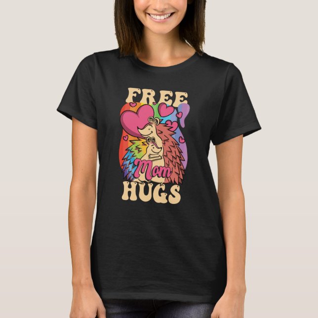 LGBTQ Pride Month Mom LGBT Free Mom Hugs T-Shirt (Front)