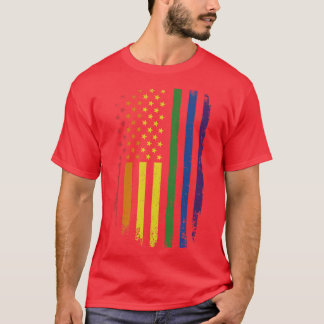 LGBTQ pride month US american rainbow for equal r T-Shirt
