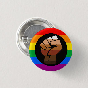 LGBTQ PRIDE (POC Fist Pride) 3 Cm Round Badge