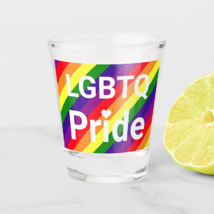 LGBTQ Pride Rainbow 6 Stripe Shot Glass