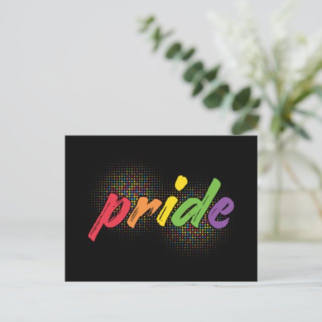 LGBTQ - Pride - Rainbow Colours Postcard (Standing Front)