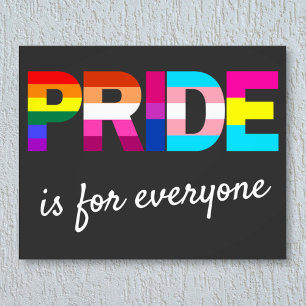 LGBTQ Pride Rainbow Colours Typography Photo Print