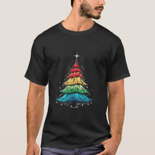 LGBTQ Pride Rainbow Flag Gay Christmas Tree Gifts T-Shirt