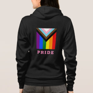 LGBTQ & Pride - Rainbow Progress Flag girl fashion Hoodie