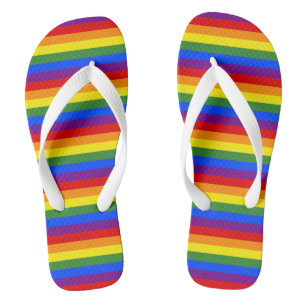 LGBTQ Pride Rainbow Stripe Pattern Jandals