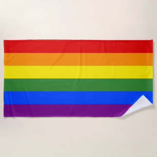 LGBTQ Pride Rainbow Stripes Beach Towel