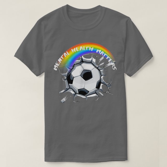 Lgbtq Pride Soccer Mental Health3049 1383  T-Shirt (Design Front)