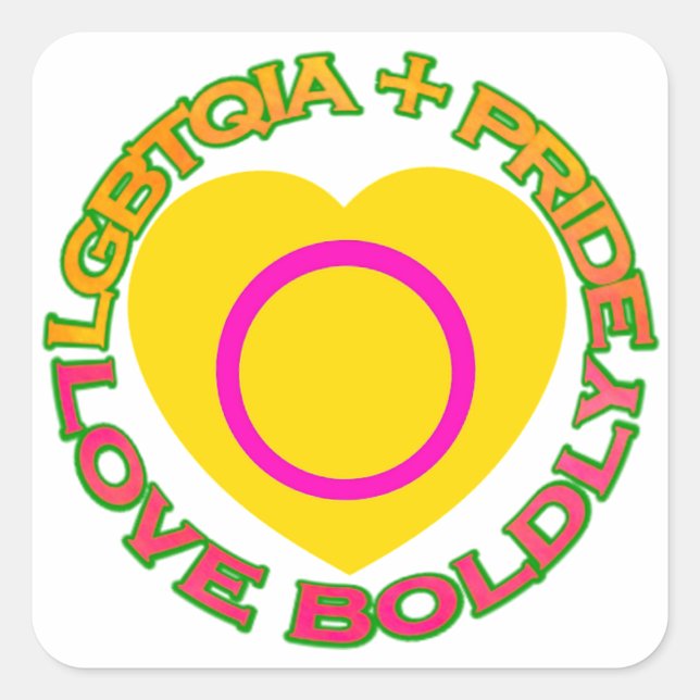 lgbtq pride square sticker (Front)