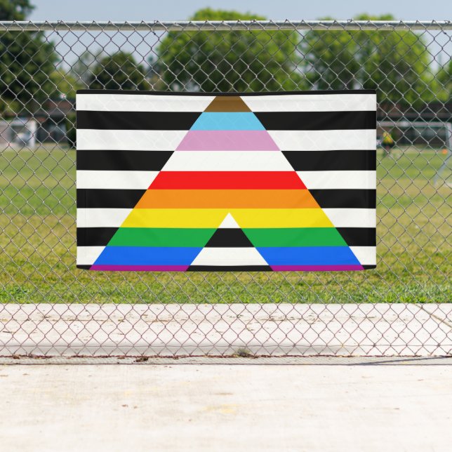 LGBTQ Progress Ally Pride Flag Banner (Insitu)