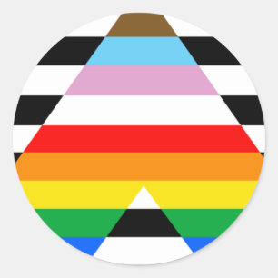 LGBTQ Progress Ally Pride Flag Classic Round Sticker