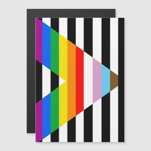 LGBTQ Progress Ally Pride Flag Magnetic Invitation