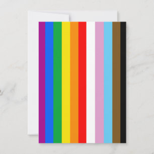 LGBTQ+ Progress Flag Stripes Holiday Card