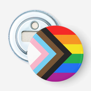 LGBTQ+ Progress Pride Flag Bottle Opener