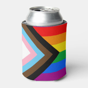 LGBTQ+ Progress Pride Flag Can Cooler