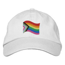 LGBTQ+ Progress Pride Flag Embroidered Baseball Ca