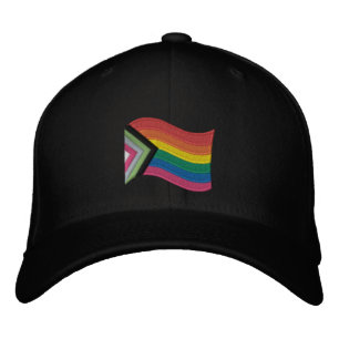 LGBTQ+ Progress Pride Flag Embroidered Baseball Ca Hat