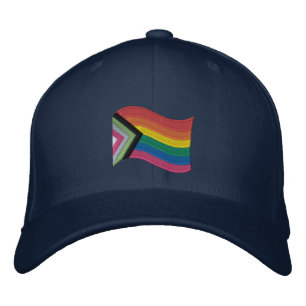 LGBTQ+ Progress Pride Flag Embroidered Baseball Ca Hat
