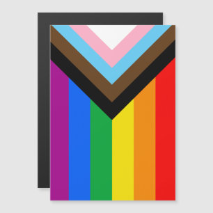LGBTQ+ Progress Pride Flag Magnetic Invitation