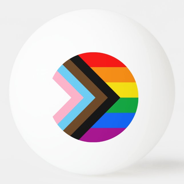 LGBTQ+ Progress Pride Ping Pong Ball (Front)