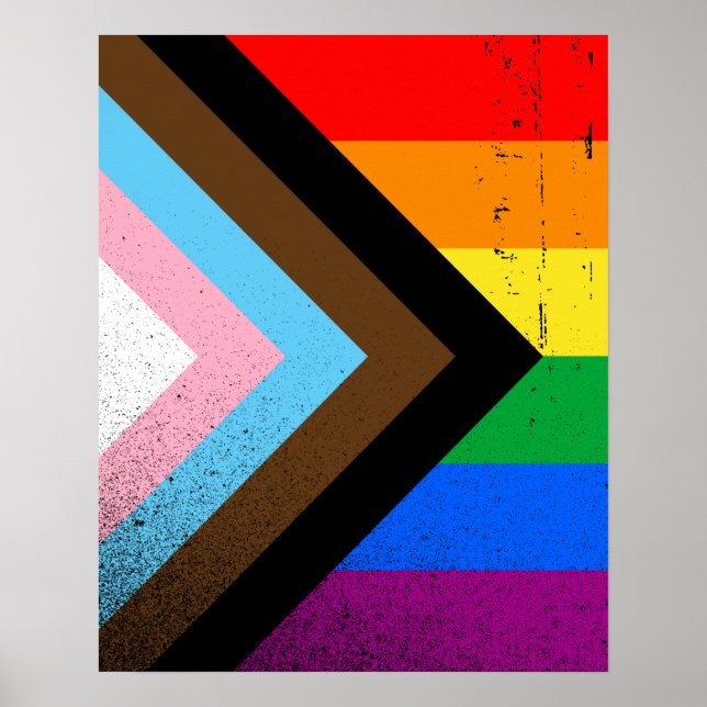LGBTQ+ Progress Pride Poster (Front)