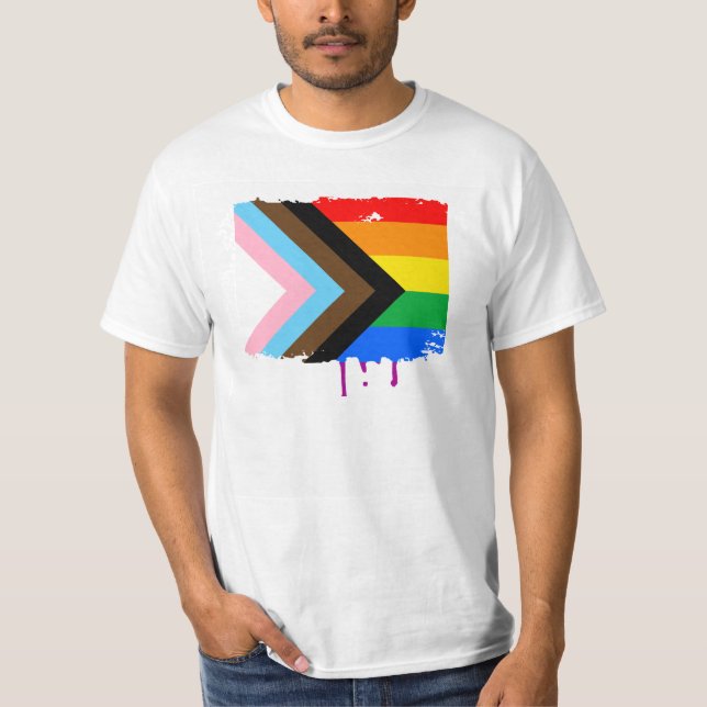 LGBTQ+ Progress Pride T-Shirt (Front)