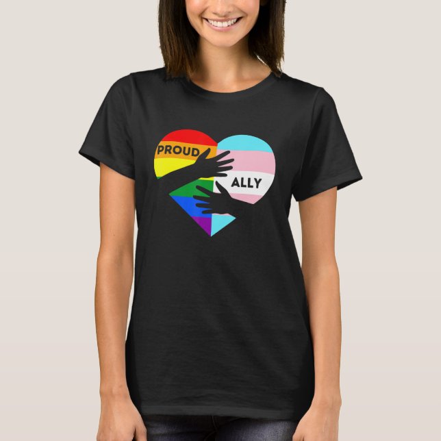Lgbtq Proud Ally - Trans Pride Transgender Ally T-Shirt (Front)