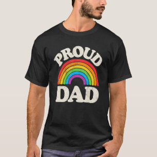 Lgbtq Proud Dad Gay Pride Lgbt Ally Rainbow Father T-Shirt