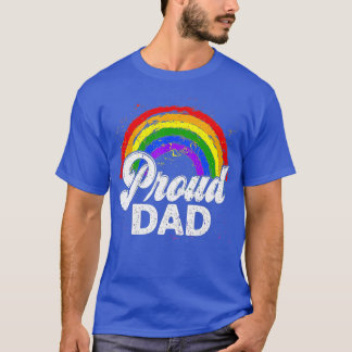 LGBTQ Proud Dad Gay Pride LGBT Ally Rainbow Father T-Shirt