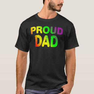 Lgbtq Proud Dad Gay Pride Lgbt Ally Rainbow Father T-Shirt