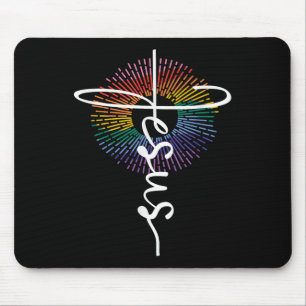 Lgbtq Queer Lesbian Gay Pride Jesus Christian Reli Mouse Pad