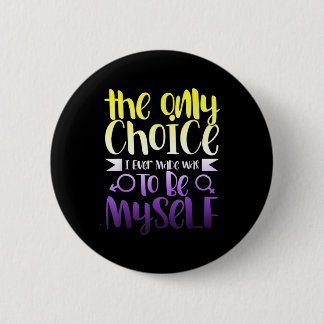 LGBTQ Queer Nonbinary  Androgynous Non Binary 6 Cm Round Badge