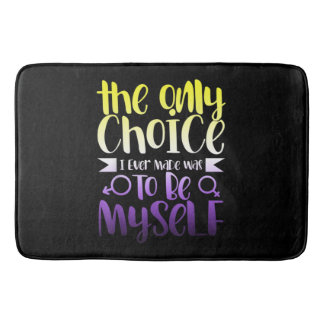 LGBTQ Queer Nonbinary  Androgynous Non Binary Bath Mat