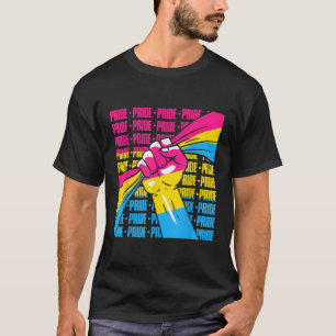 LGBTQ Queer Panseual Pride Fist Panseuality Flag L T-Shirt