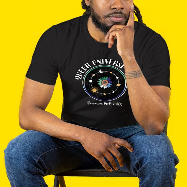 LGBTQ Queer Universe, Gay Flag Sunflower T-Shirt (Creator Uploaded)