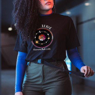 LGBTQ Queer Universe, Lesbian Flag Sunflower T-Shirt