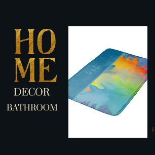 lgbtq rainbow  bath mat