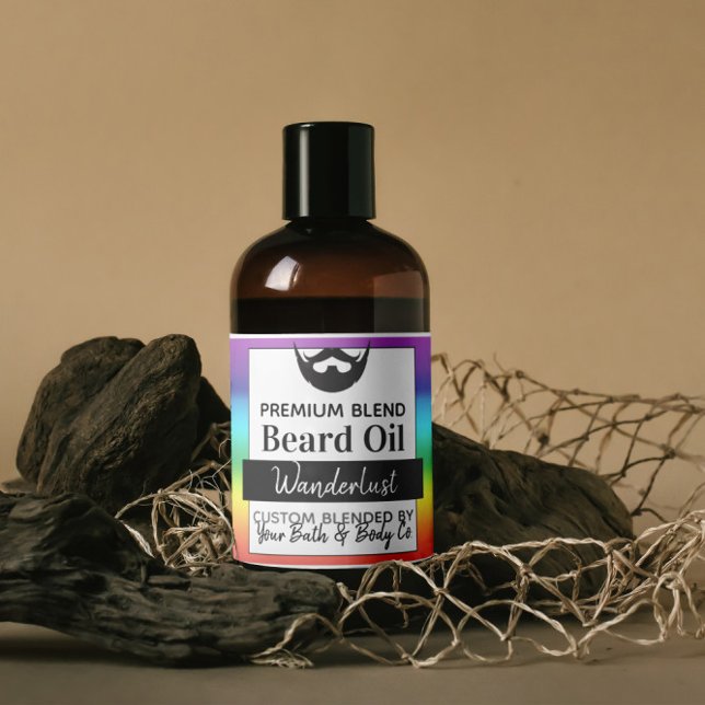 LGBTQ Rainbow Beard Oil Label with Ingredients (Creator Uploaded)
