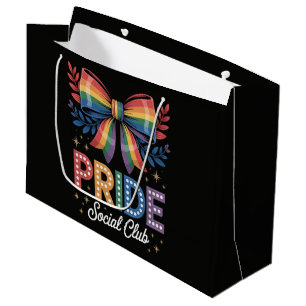 LGBTQ Rainbow Bow Large Gift Bag