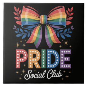 LGBTQ Rainbow Bow Tile