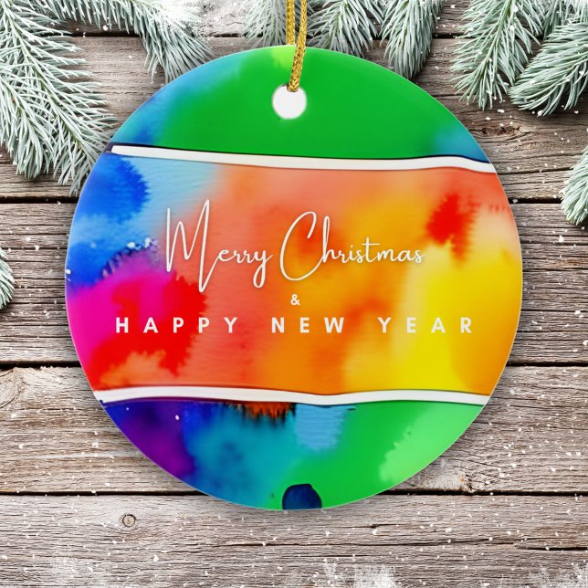 LGBTQ Rainbow Christmas Pride Ceramic Tree Decoration (Creator Uploaded)