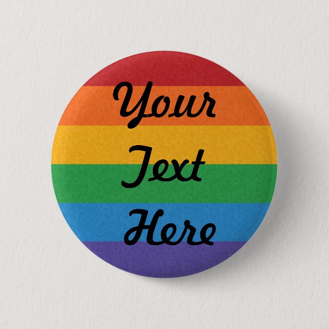 LGBTQ Rainbow colored Pride Flag Background 6 Cm Round Badge (Front)