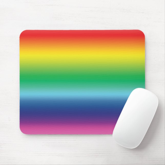 Lgbtq Rainbow colours gradient pattern gay pride Mouse Pad (With Mouse)