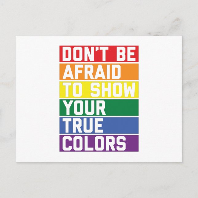 LGBTQ Rainbow Colours | Pride Month Gift Idea Postcard (Front)