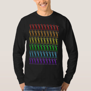 LGBTQ & Rainbow Flag composed of Dabbing crayons T-Shirt