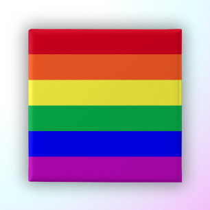 LGBTQ+ Rainbow Flag Gay Pride Flag Rainbow Stripes 15 Cm Square Badge