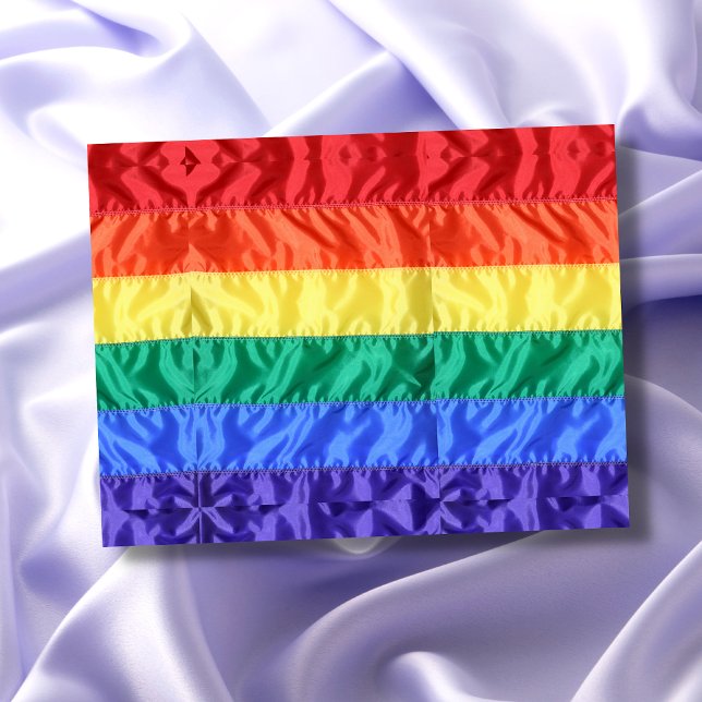 LGBTQ Rainbow Flag Gay Pride Flag Rainbow Stripes Postcard (Creator Uploaded)